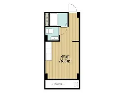 フォレスト豊が丘(ワンルーム/2階)の間取り写真