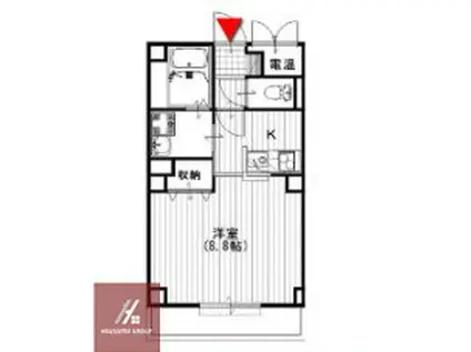 キルシュバオム(1K/3階)の間取り写真