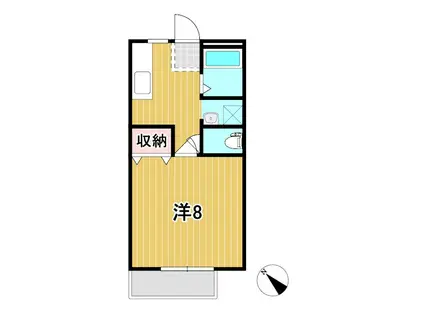 サンライフヴィラA(1K/1階)の間取り写真