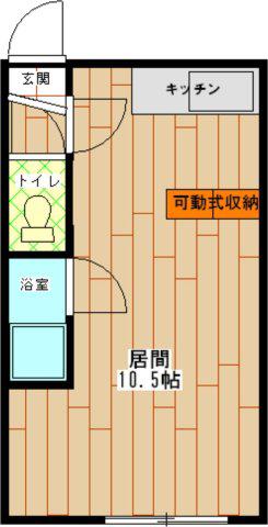 一番舘マンション(ワンルーム/2階)の間取り写真