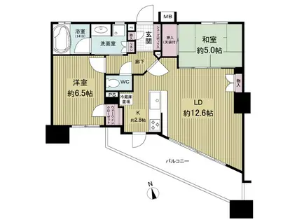 アトレフォルム横浜松ヶ丘(2LDK/10階)の間取り写真