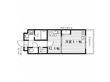 パルハイム川名(1DK/1階)の間取り写真