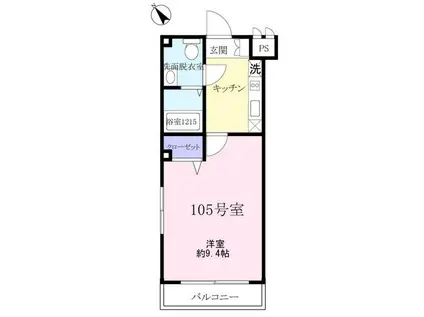 トービル柴崎(1K/1階)の間取り写真