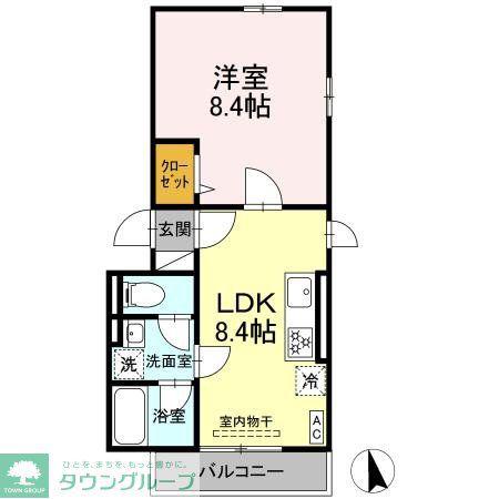 MAESTRO (1LDK/2階)の間取り写真