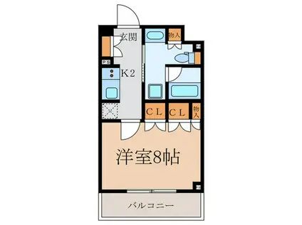 エルスタンザ恵比寿(1K/14階)の間取り写真