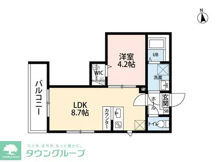 流山市南流山8丁目III(1LDK/1階)の間取り写真