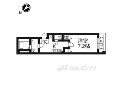 コモド・ヴィアーレ(1K/1階)の間取り写真