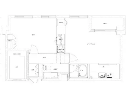 ザ・ハーミティッジ(1LDK/4階)の間取り写真