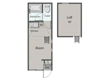 ステラ東寺尾(ワンルーム/1階)の間取り写真