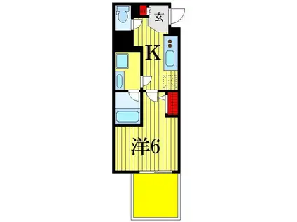 ルクシェール青砥(1K/9階)の間取り写真