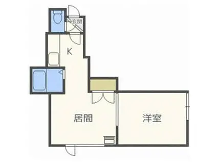 キラメック北15条(1LDK/2階)の間取り写真