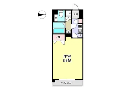 レグルスステージ(1K/3階)の間取り写真