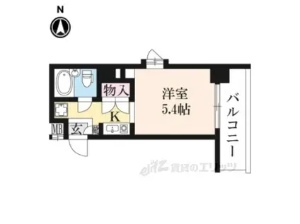 エリッツ10(1K/7階)の間取り写真