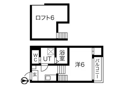 クライムヒルズ(1K/2階)の間取り写真