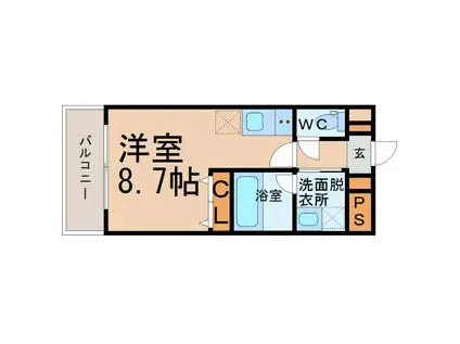 ラヴィアンローズ(ワンルーム/11階)の間取り写真