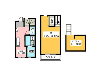 アイレコート(1DK/1階)の間取り写真