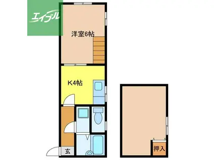 スペリオーレ(1DK/2階)の間取り写真