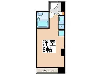 シャルマン築地明石町(ワンルーム/4階)の間取り写真