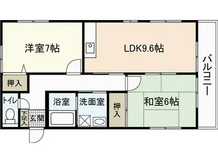 レトアエソール B(2LDK/2階)の間取り写真