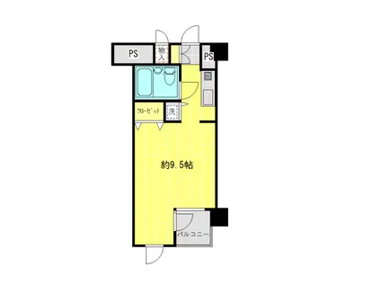 ベルクレエ新百合ヶ丘(1K/9階)の間取り写真