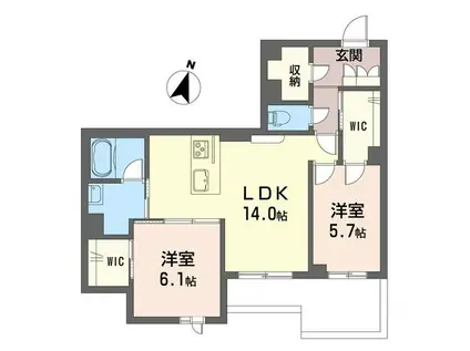リラフォート(2LDK/1階)の間取り写真
