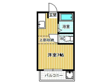 コーポ古市(1K/4階)の間取り写真