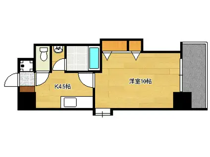 アベニュー牛田新町(1DK/3階)の間取り写真