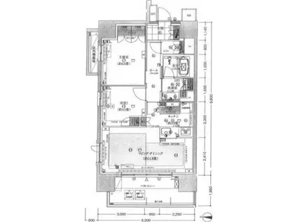 ル・シェモア久屋大通公園(2LDK/8階)の間取り写真