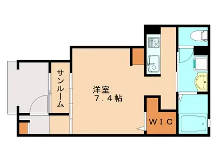 COWBELL COURT(ワンルーム/1階)の間取り写真