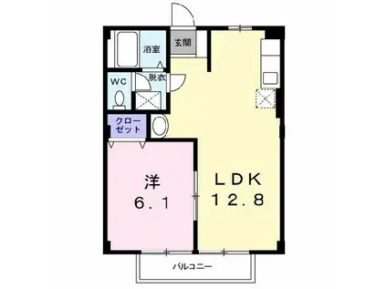 サンライズあゆみ(1LDK/2階)の間取り写真