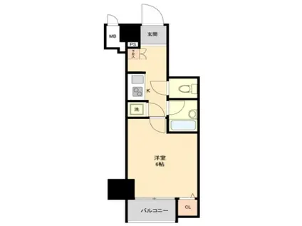 ステージファースト本駒込II(1K/4階)の間取り写真