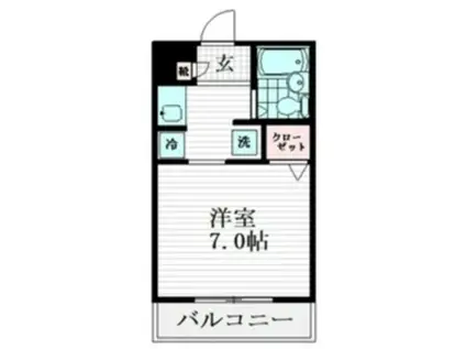 ツーステップ(ワンルーム/1階)の間取り写真