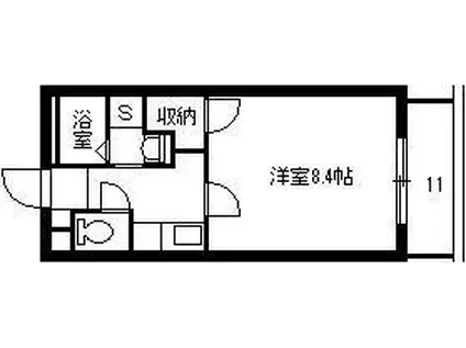 LA LUNA SAKANOUE(1K/3階)の間取り写真