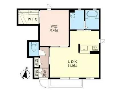 アーリーヴィラ SHAMAISON(1LDK/1階)の間取り写真