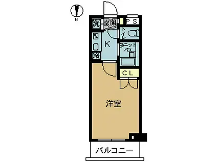 スカイコート東京ベイ東雲壱番館(1K/1階)の間取り写真
