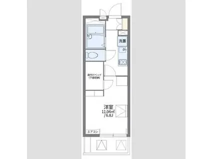 レオパレス メゾン・ド・玉川(1K/3階)の間取り写真