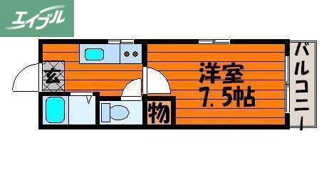 エミネント(1K/4階)の間取り写真