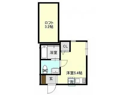 グレースコート横浜山手(ワンルーム/2階)の間取り写真