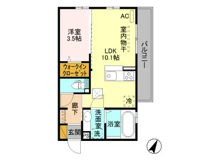 セブン アウルズ III(1LDK/1階)の間取り写真