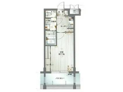 サヴォイ テンジン クォーター(1K/9階)の間取り写真