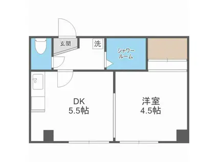 第5富士ビル(1DK/3階)の間取り写真