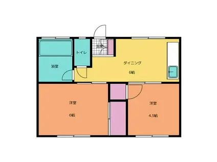 マルマツマンション(2DK/3階)の間取り写真