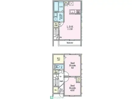 F&FII(2LDK/1階)の間取り写真
