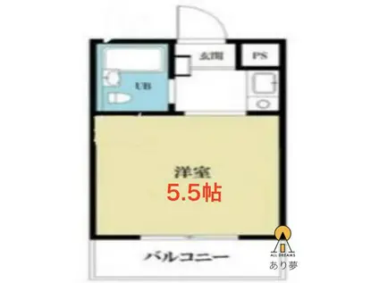 トップ桜木町第二(1K/1階)の間取り写真