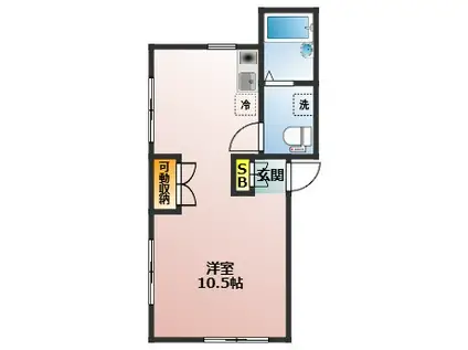 レーヴ西池袋(ワンルーム/1階)の間取り写真