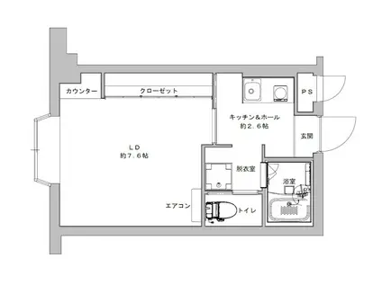 静鉄音羽ビル(1K/3階)の間取り写真