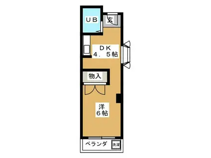 ブレスト北之庄V(ワンルーム/3階)の間取り写真