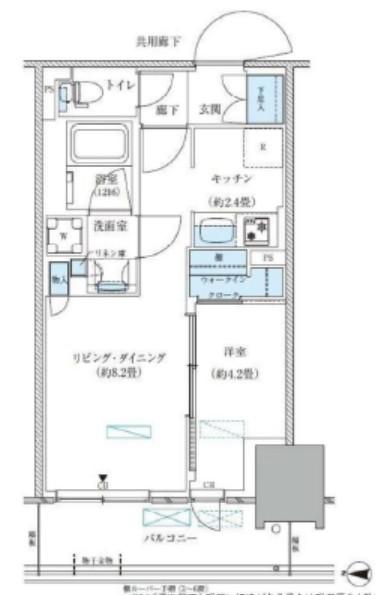 パークアクシス西大島コンフォートスクエア(1LDK/4階)の間取り写真