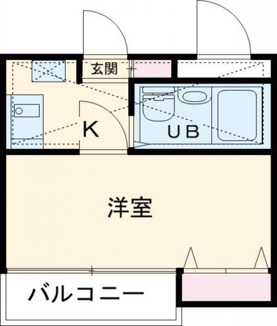 シティパレス佐保川P6(1K/1階)の間取り写真