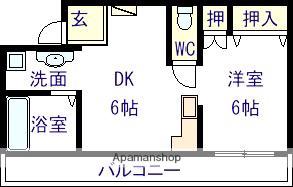 ＪＲ和歌山線 名手駅 徒歩18分 3階建 築28年(1K/1階)の間取り写真